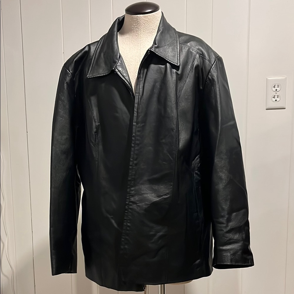 Men's worthington Black Leather Jacket